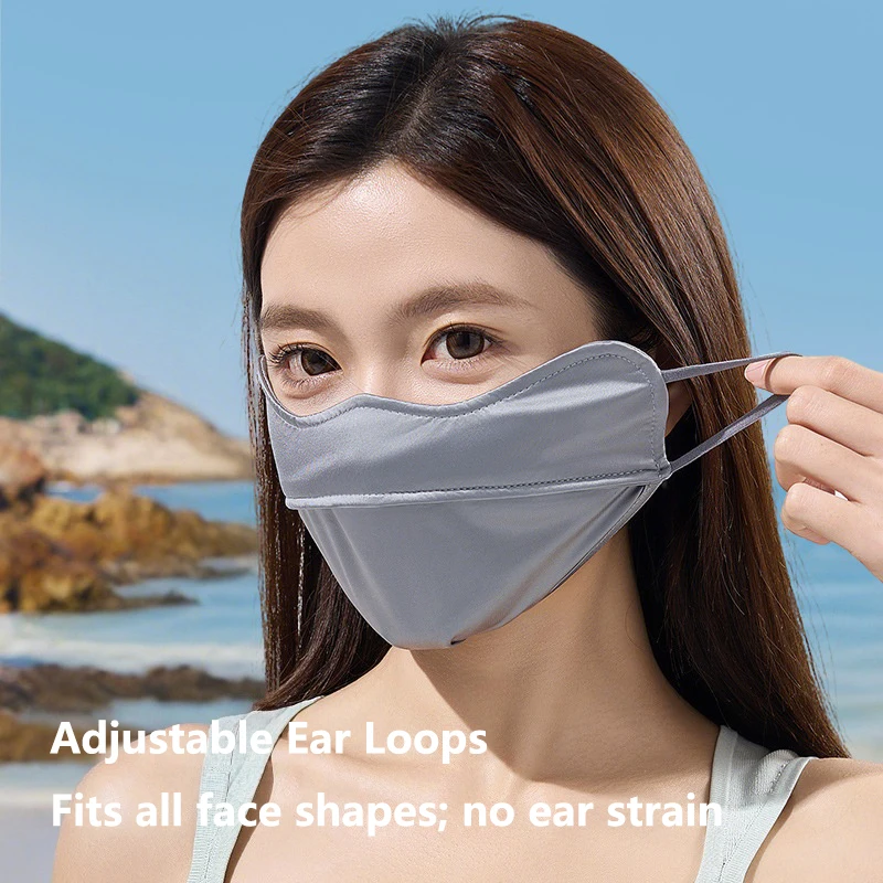 New Ultra-Thin Sunscreen Facial Mask for the Four Seasons of 2026 Scarf Ice Facial Mask Summer Veil Eye Protection and Face Modi