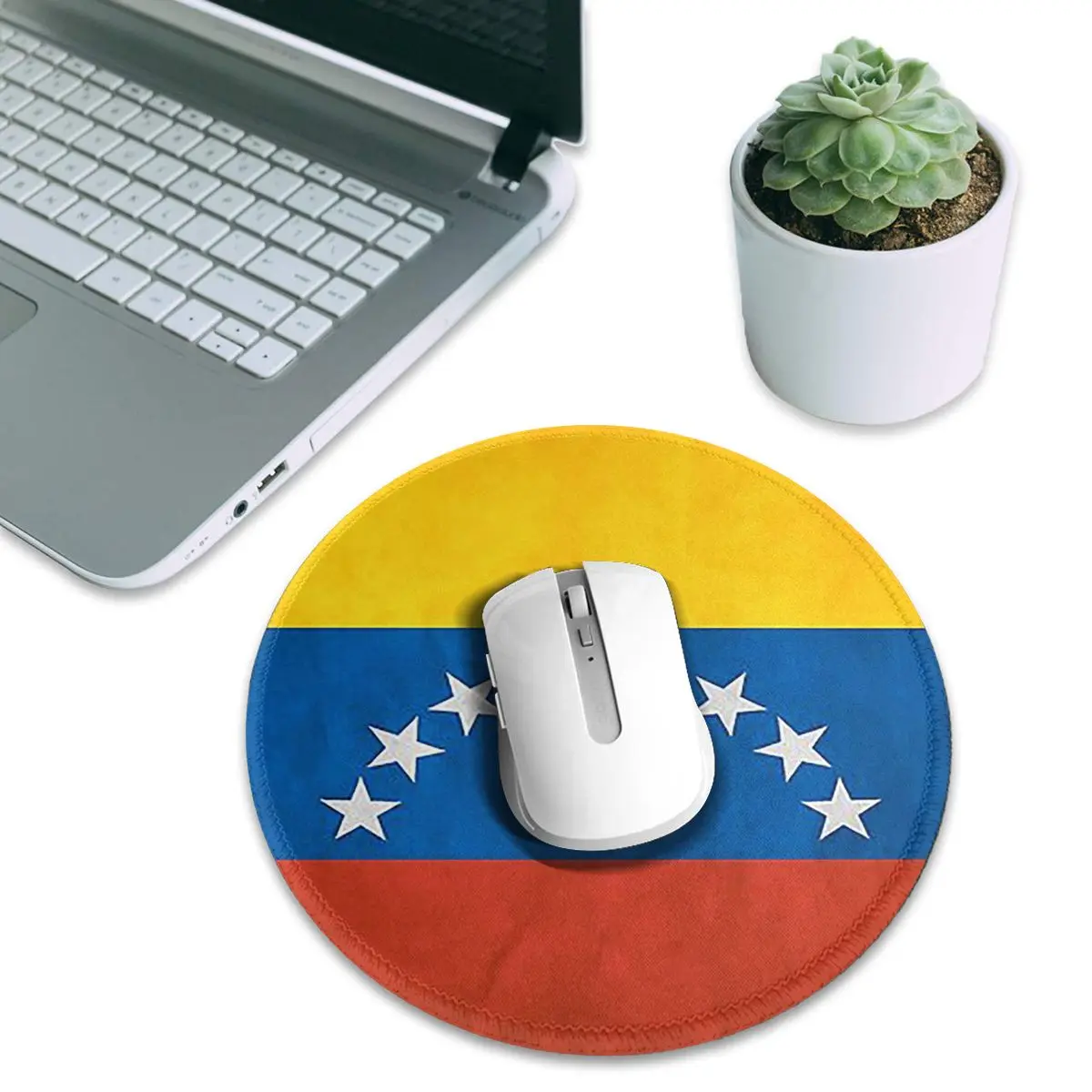

Венесуэльский флаг, национальный флаг Венесуэлы, круглый коврик для мыши, коврик для клавиатуры и мыши, коврик для геймеров, коврик для ноутбука, настольный коврик