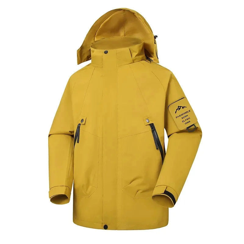 

2026 Spring New Men's Hiking Jacket Windproof Waterproof Outerwear Workwear Coat Men Autumn Climbing Suit Trendy Couple Jackets