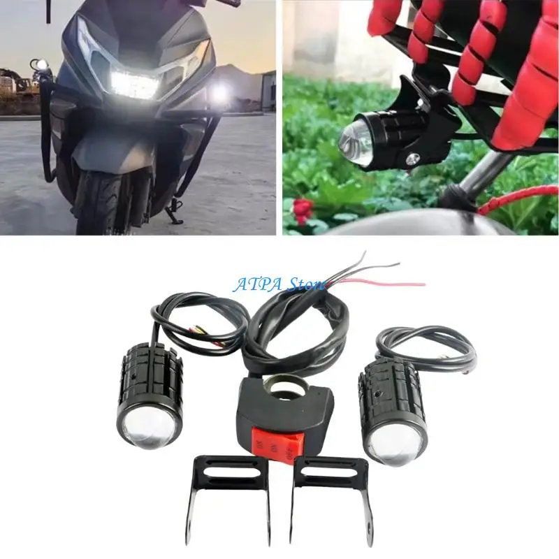 

U13C Energy Efficient LED Motorcycle Headlight Double Lights Modes Aluminum Housing Motorbike Headlamp Long Lasting Performances
