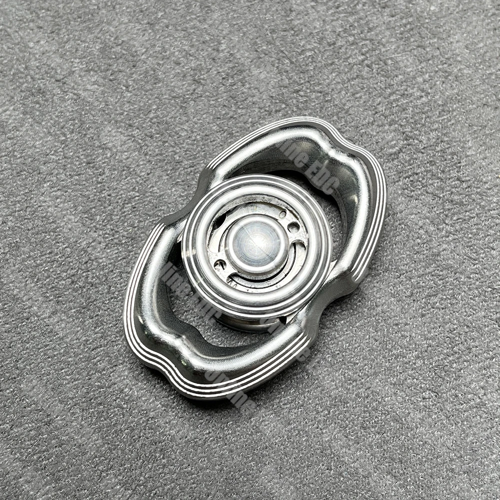 Used EDC Toys LQ EDC Stress Relief Toys Ti-Knife Grain Obsidian Feeling Fidget Spinner