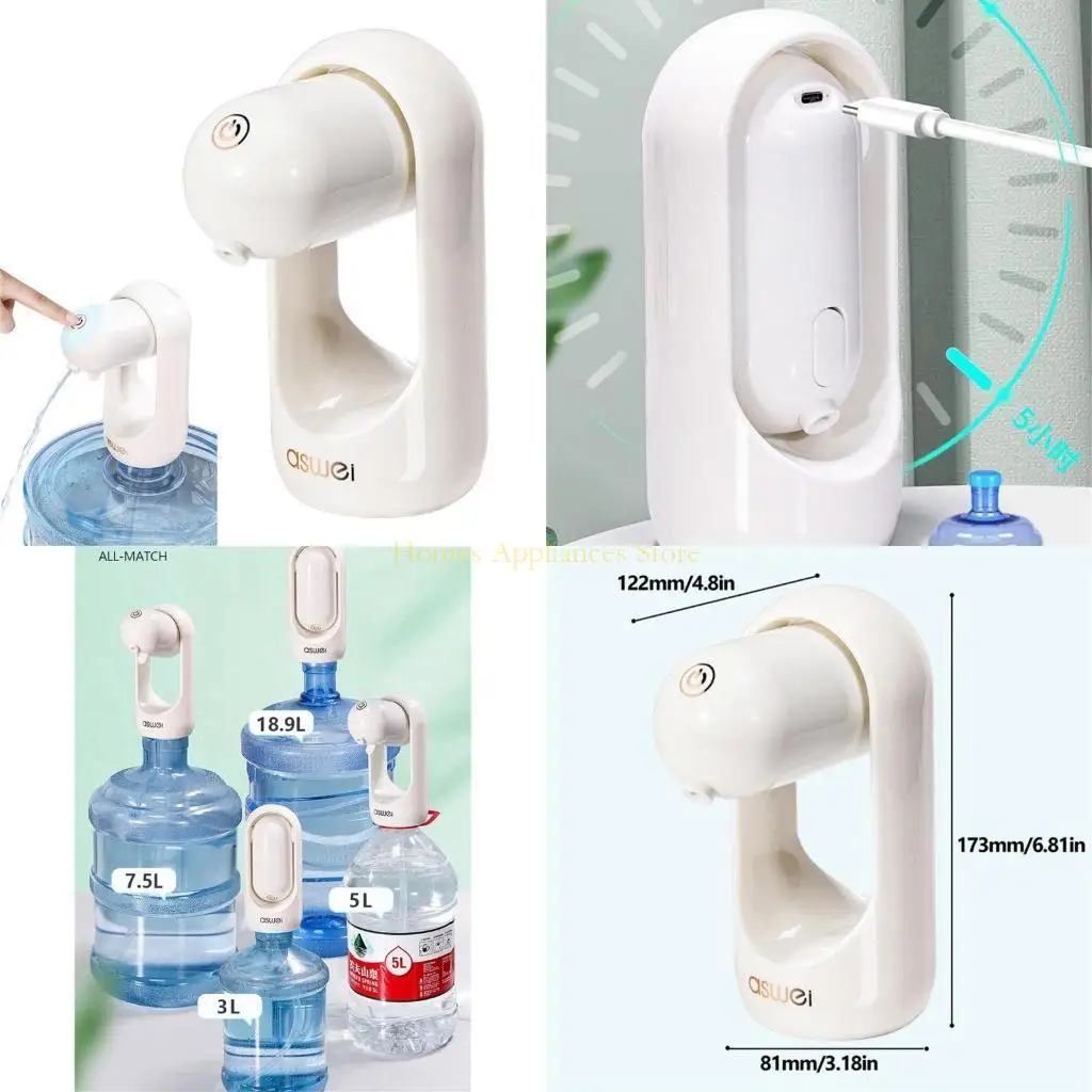 

D0AB для домаЭлектрический насос для воды Складной USB Автоматический бочковый водяной насос