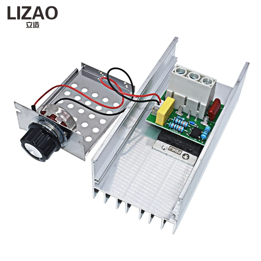 LIZAO AC220V 10000W SCR Voltage Regulator BTA10 Digital Display Speed Controller For Dimming Speed Thermostat Use