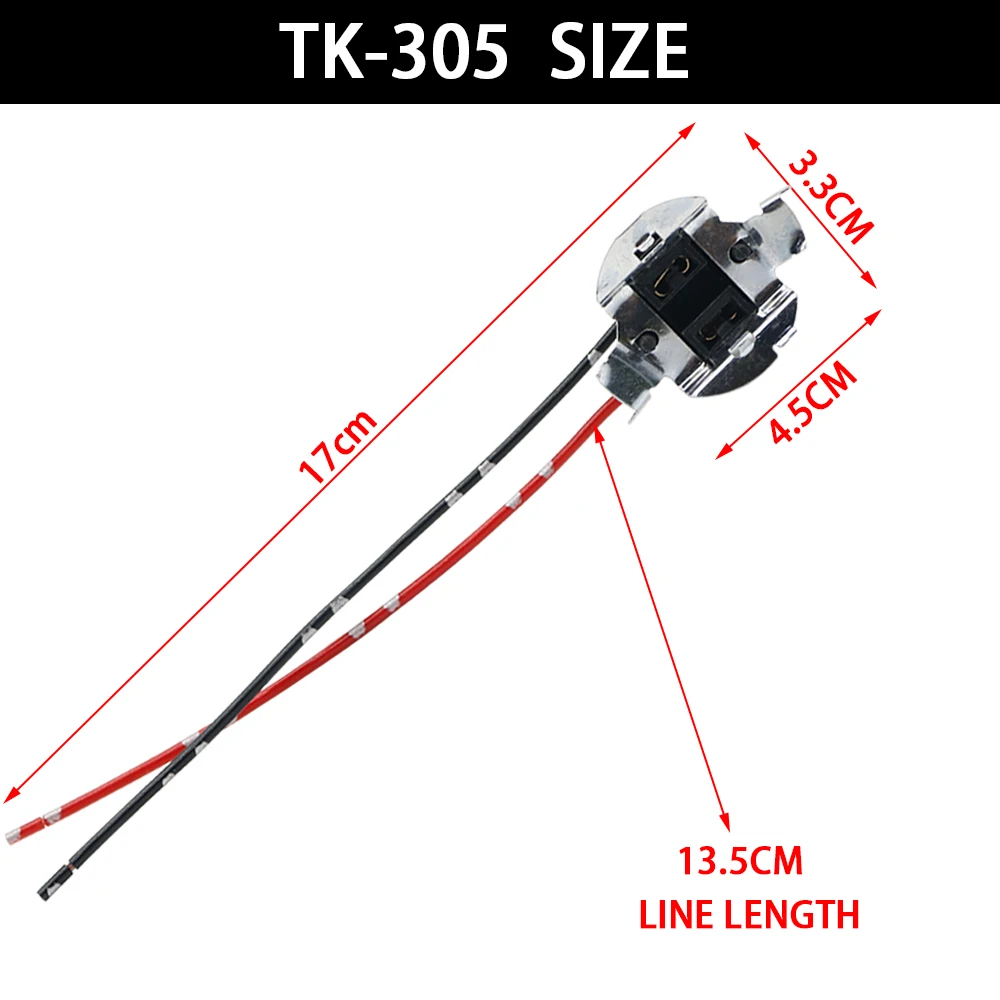 2pcs TK-305 Car Light Bulb Base Holder Socket Wire Adapter H7 Halogen Lamp Connector Wiring Harness for Volkswagen Sagitar