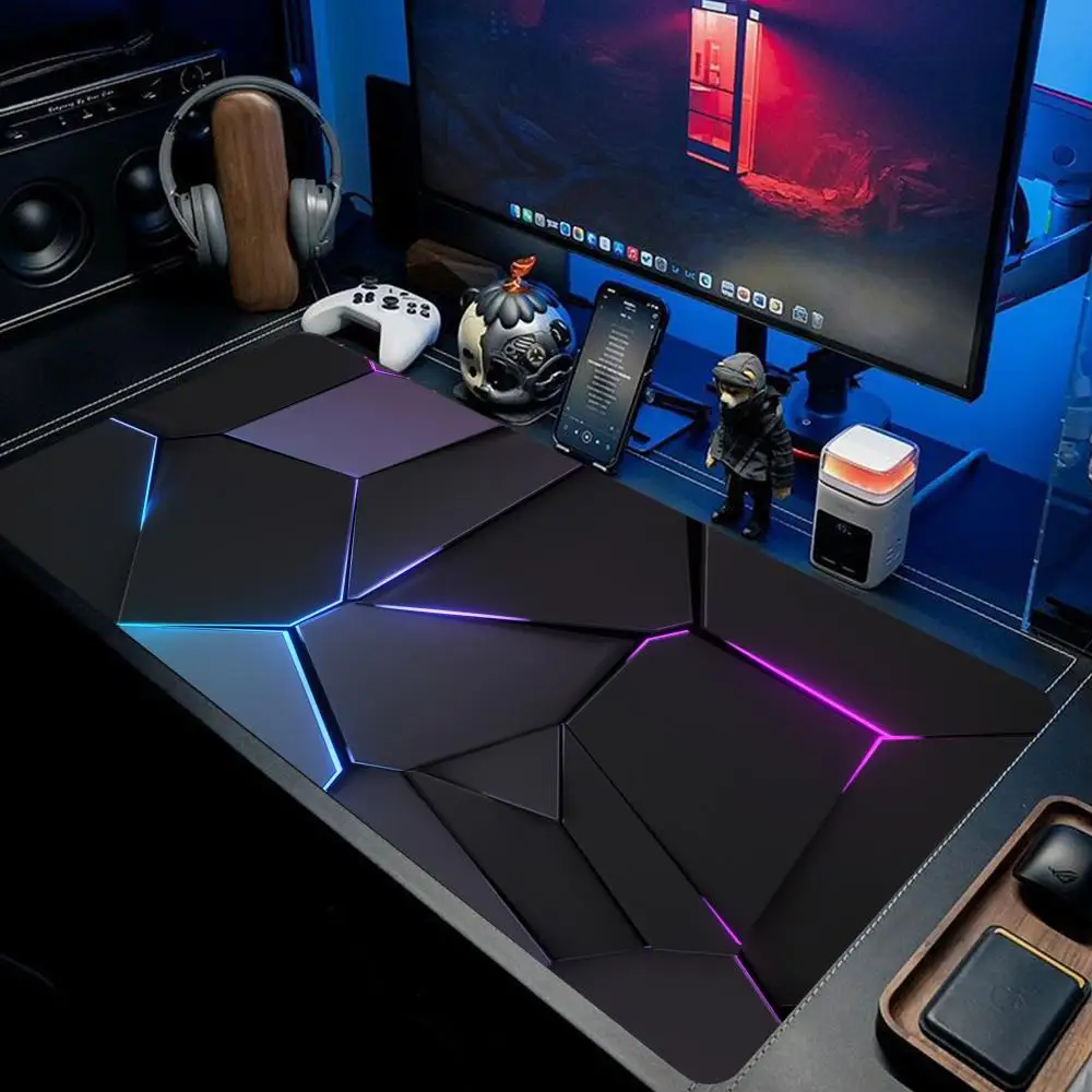 Geometric Large Mouse Pad Large Big Computer Mouse Pads Hexagon HYBXXC Big Keyboard Mat Gamer Mouse Pads Non-Slip Desk Mats