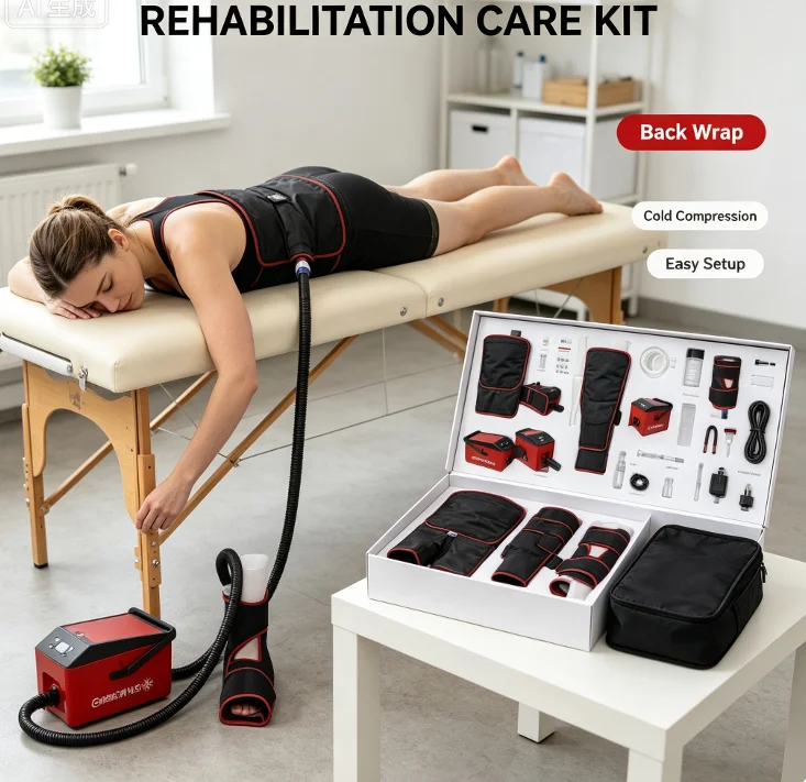 CRYOPUSH Knee Ice Cold Compression Therapy System Pneumatic Compress Unit for Joint Swelling Recovery Treatment