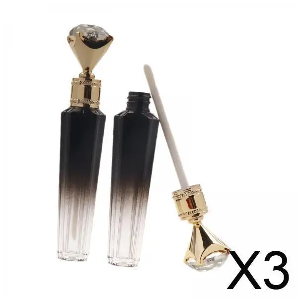3x2 stuks lege doe-het-zelf lipgloss voor het maken van lipglossflessen voor meisjes vrouwen make-up zwart
