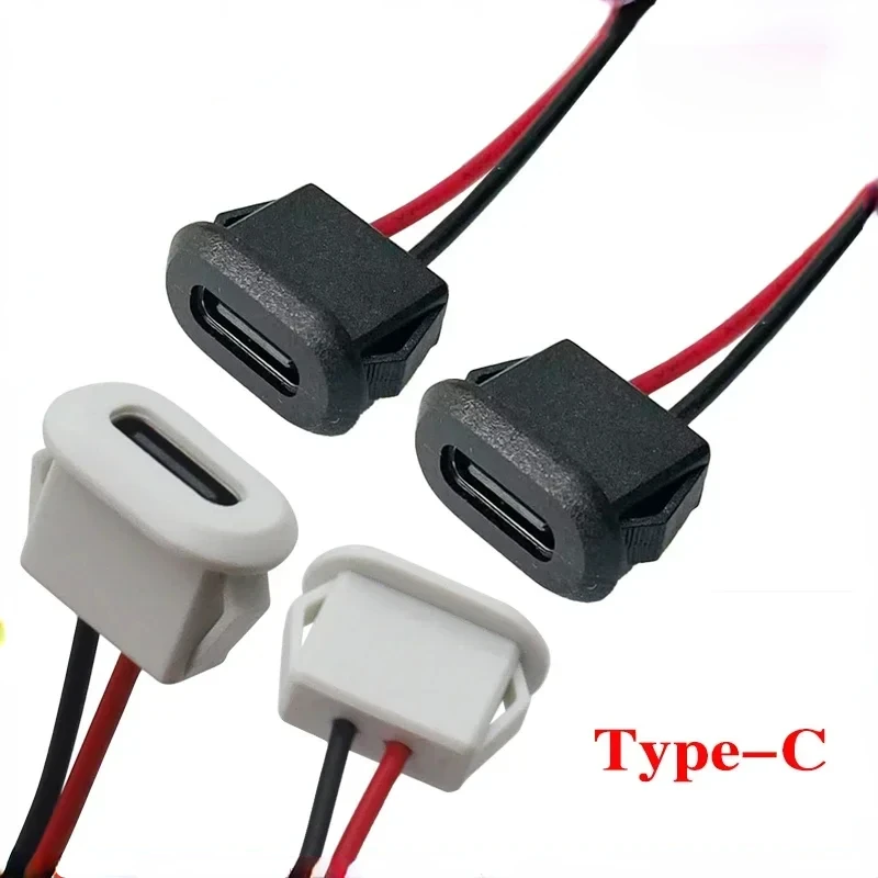 1-5pc usb tipo c conector jack fêmea tipo-c com fivela de cartão 3a alta corrente de carregamento rápido jack porta USB-C carregador tomada