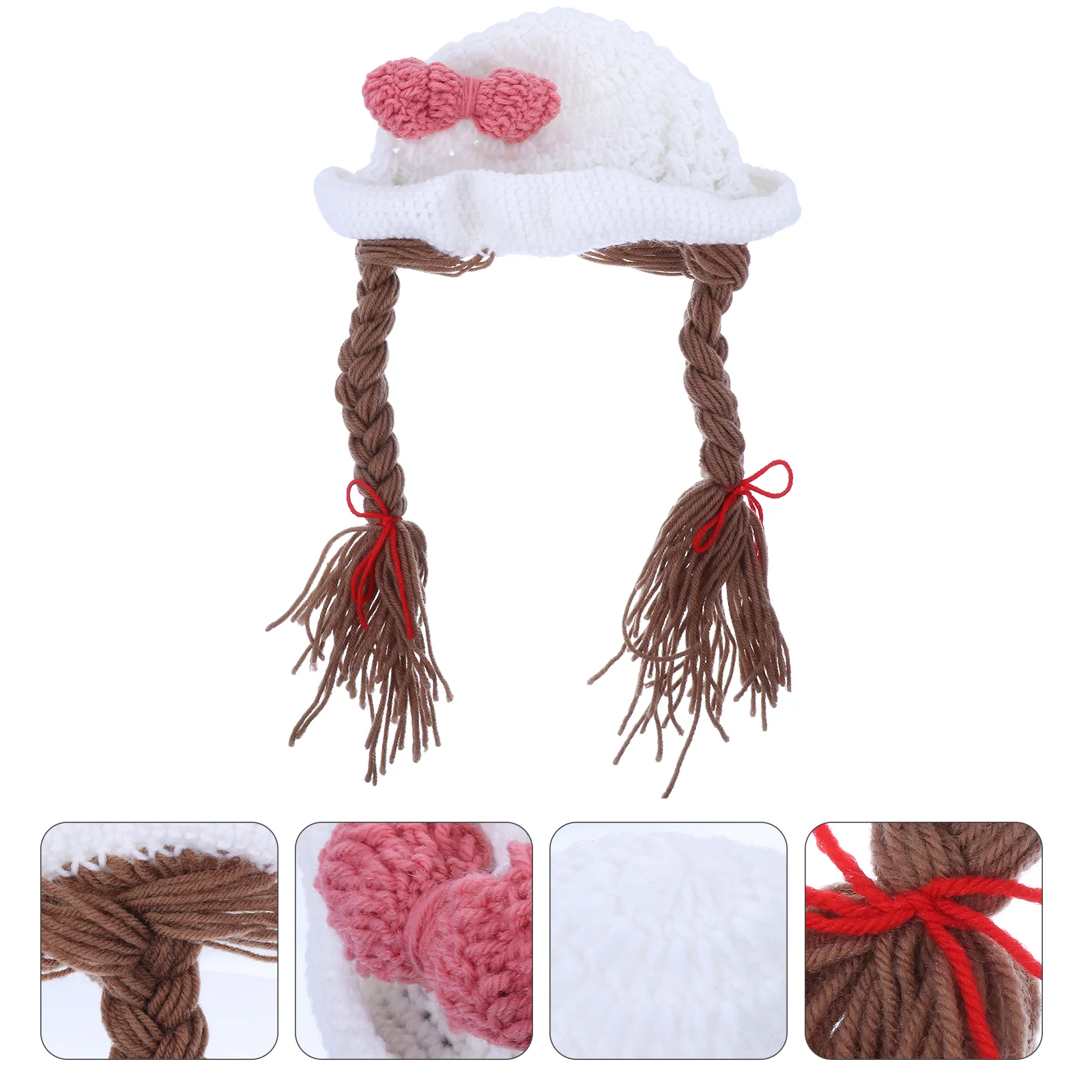 

Girls' Twist Hat Cute Knitted Cap for Kids Baby Attractive Knitting Yarn Woolen