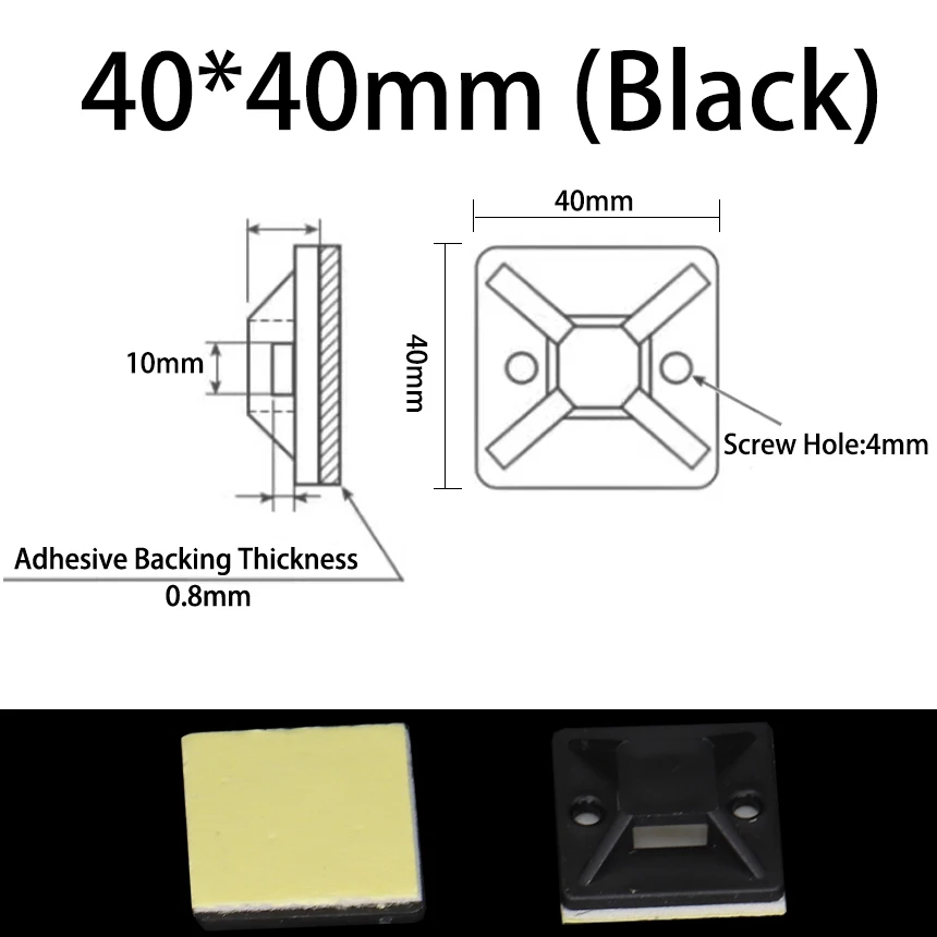 Variant: 50Pcs 40x40 Black