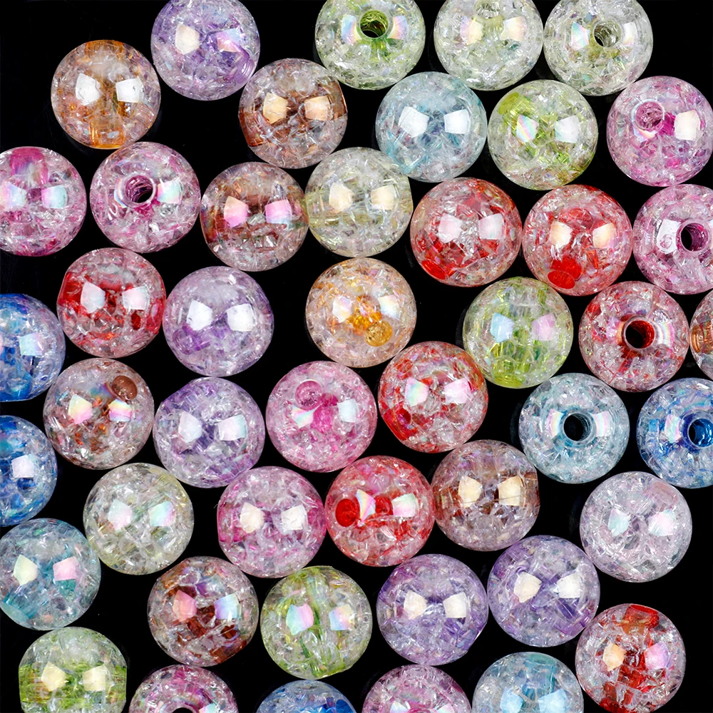 8/10/12/14/18mm AB Transparent Beads Round Spacer Bead For DIY Bracelet Necklace Handmade Crafts C1409
