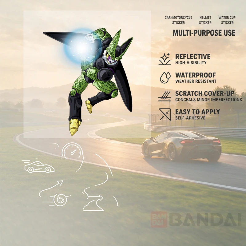 Car StickersDurable Sticker Green Anime Insectoid Fighter Vinyl Decal Waterproof Die Cut for Car Window DecorAuto Decor
