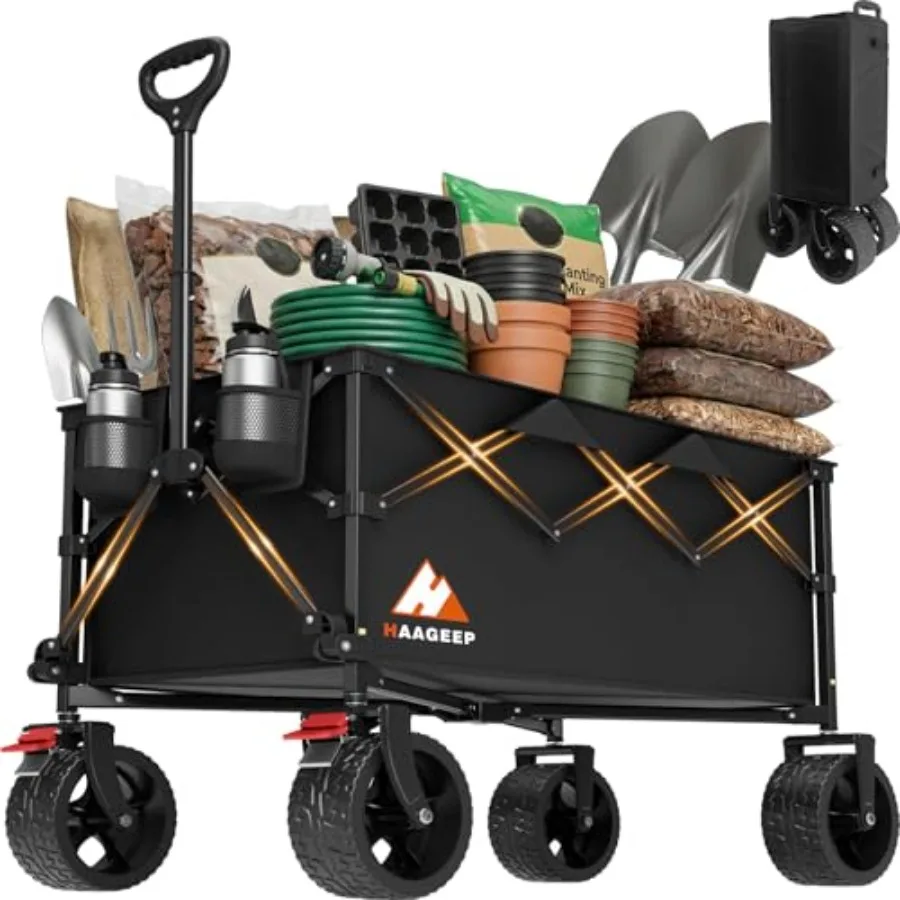 

Складная тележка-вагончик на колесах - Складные универсальные тележки повышенной прочности для продуктов, спорта, сада, покупок, кемпинга