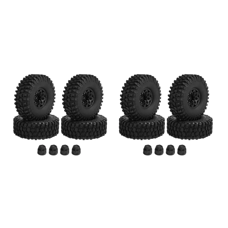 

JY-8PCS 120Mm 1.9 Beadlock Wheel Rim Tire Set For 1/10 RC Crawler Car Traxxas TRX4 RC4WD D90 Axial SCX10 II III Redcat MST