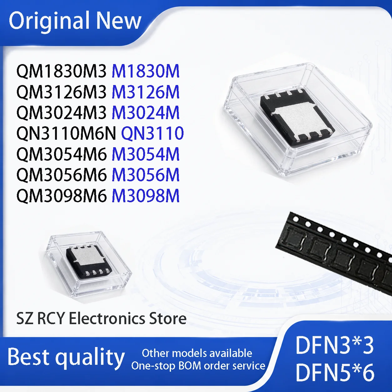 5-50PCS) QM1830M3 M1830M QM3126M3 M3126M QM3024M3 M3024M QN3110M6N QN3110 QM3054M6 M3054M QM3056M6 M3056M QM3098M6 M3098M mosfet