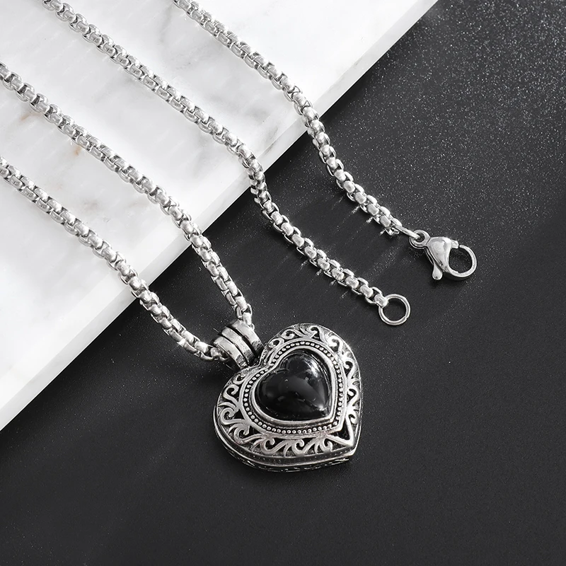 Love Box Pendant Necklace Jewelry Nordic Odin Myths and Legends Magical Castle Totem Jewelry Gift