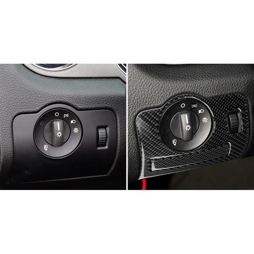 Imagen 2 del producto Pegatinas decorativas de fibra de carbono para Ford Mustang, accesorios de estilo de coche, Interior negro, varias partes, 2009, 2010, 2011, 2012, 2013