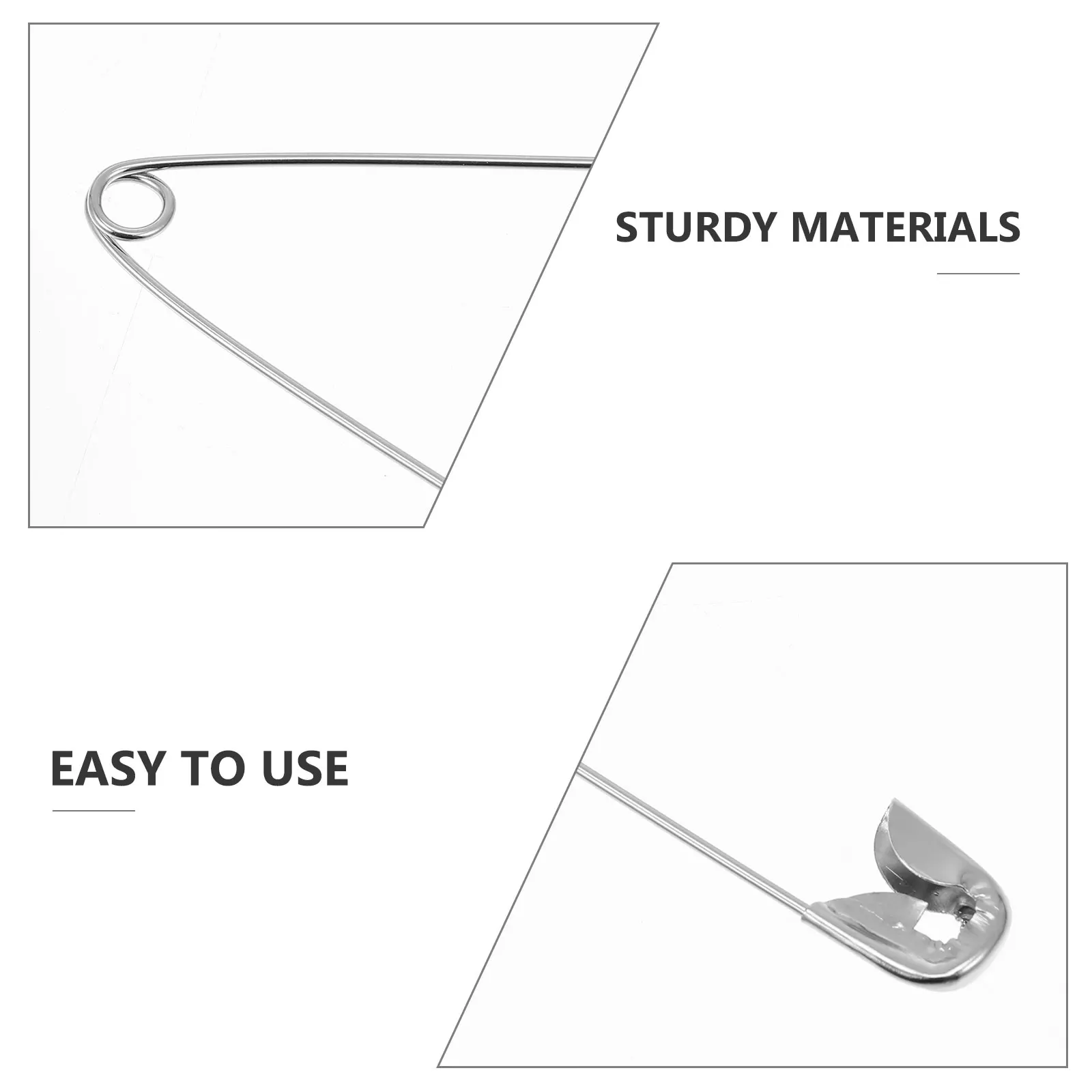 

220 Safety Pins Set Alloy Brooches Rust proof Dress Buckles Lightweight Storage Box Included Durability Guarantee Craft Supplies