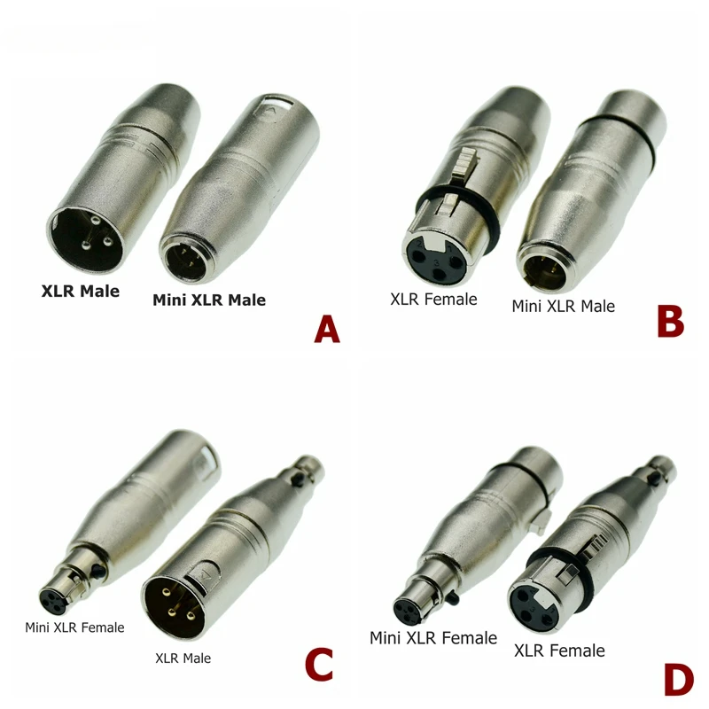 XLR 3 Pin Male Female Jack to 3.5mm 1/8\