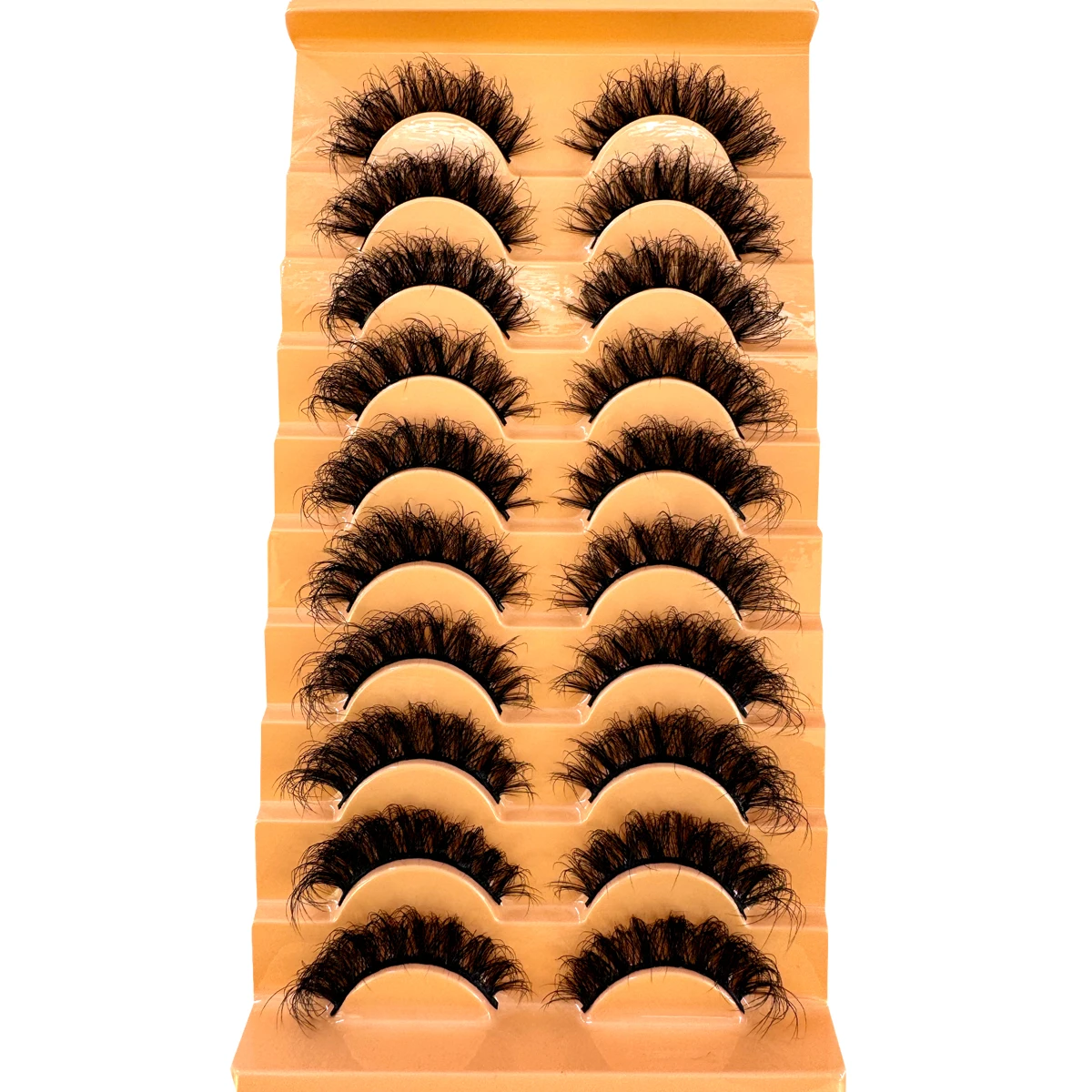 10 paar pluizige faux nertsenwimpers korte lange rommelige piekerige natuurlijke wimpers handgemaakte echte 3D nertsenwimpers make-up valse wimpers