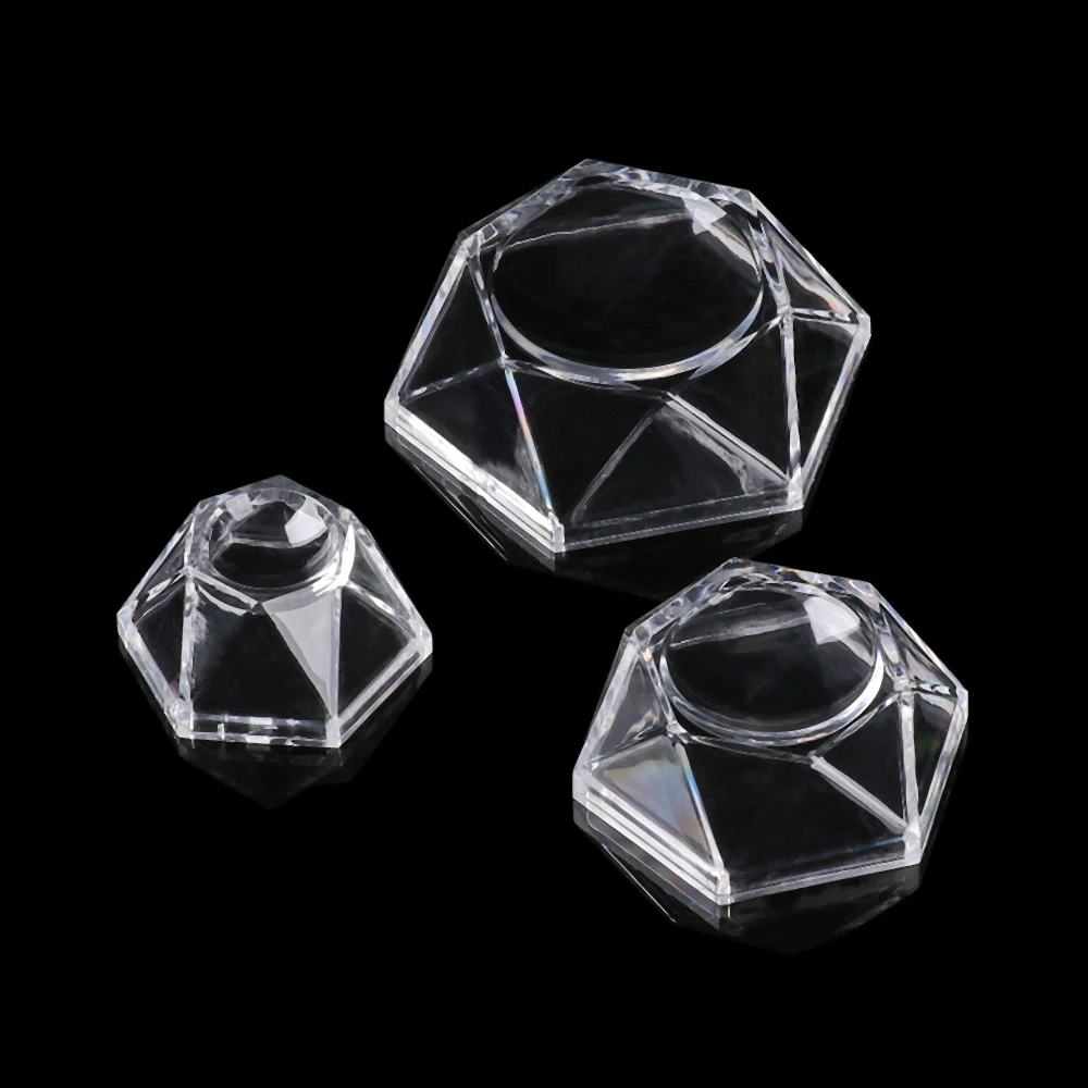 Acrylic Crystal Ball Base Hexagon Shape Sphere Stone Support Display Stand Figurine Holder Home Decor Desktop Ornaments