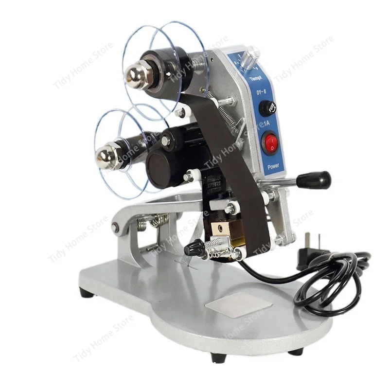 DY8 Small Hand Press Coder To Print Numbers, Letters, Steel Stamp, Color Ribbon, Direct Heat Type, Production Date, Press Code