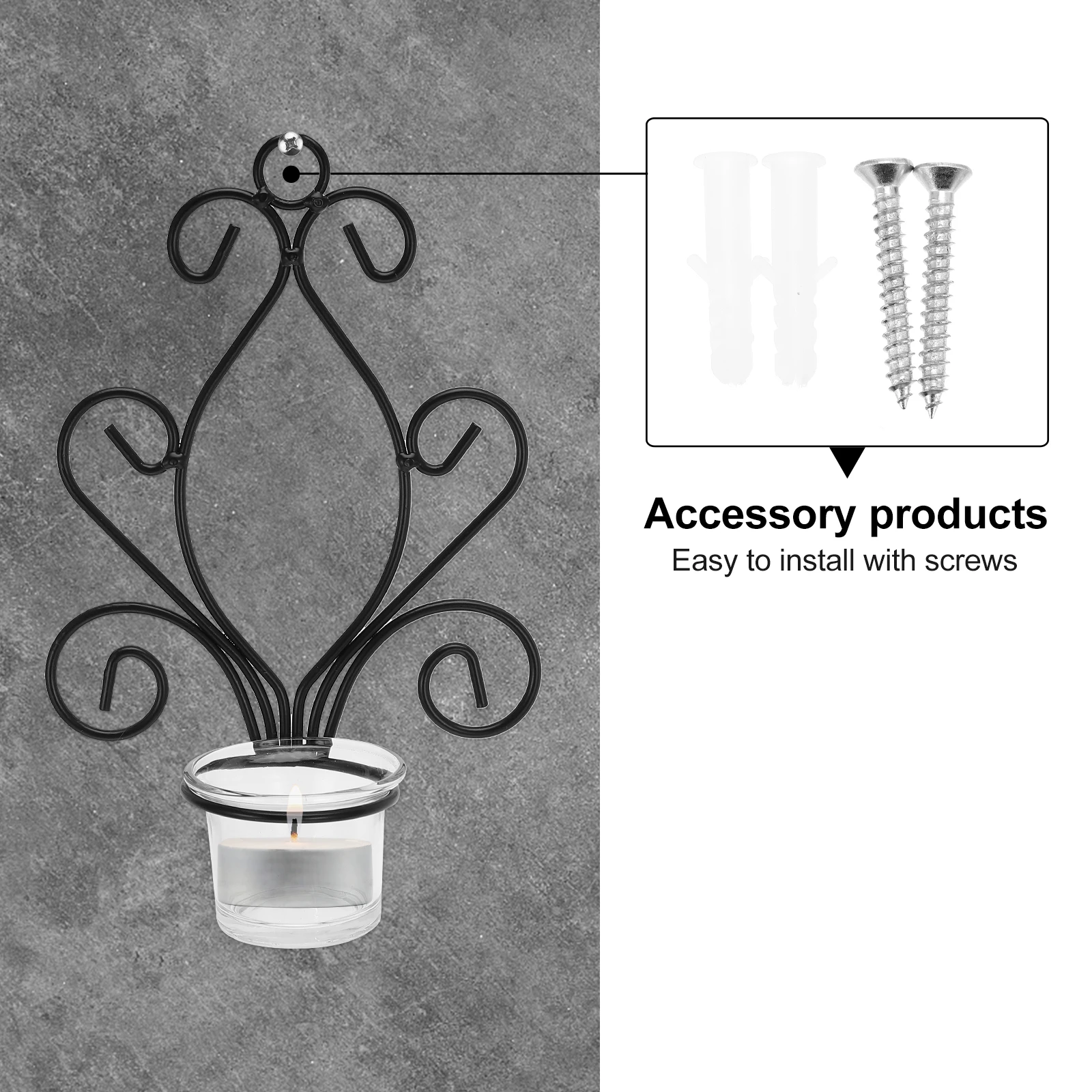 2 قطعة حامل الشمعدان الإبداعي قسط الحديد جدار معلق الرف لفندق نادي متجر نافذة عيد الميلاد الزفاف