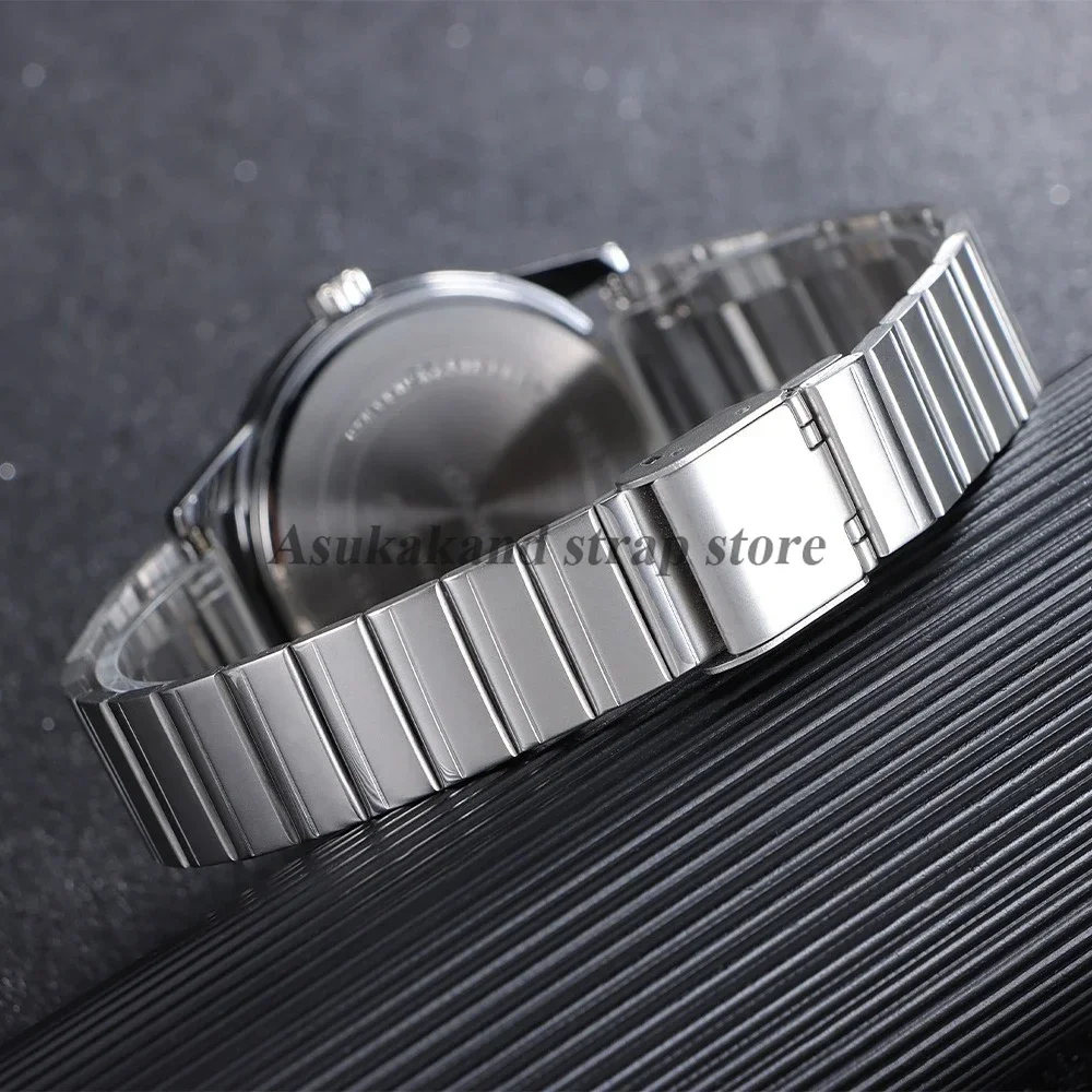 Silver 18mm20mm Stainless Steel Strap for F-91W/A158/A159/A168/A169/B650/AQ230 /AE1200 Watchband Ultra-thin Metal Belt Bracelets