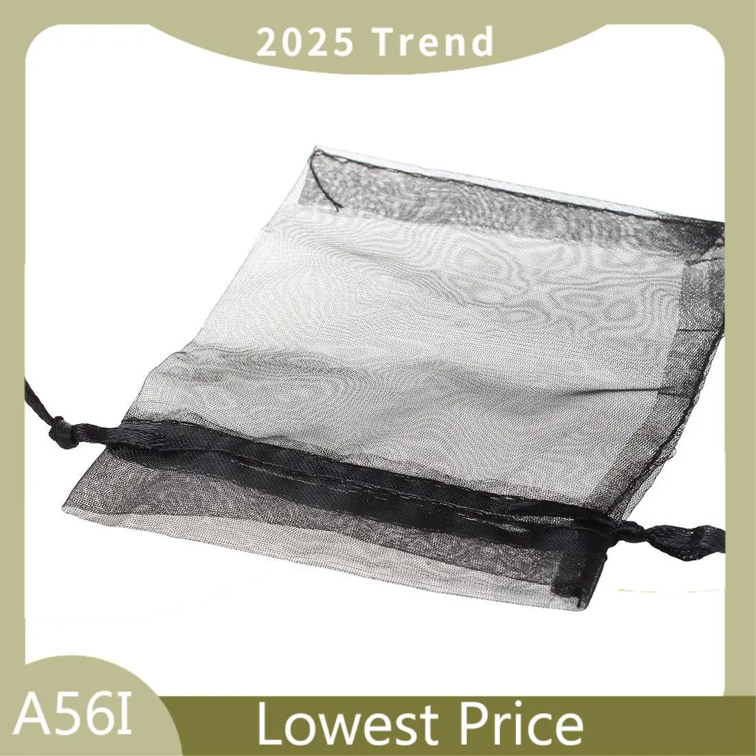 

ABDD 100 Black Organza Wedding Favour Bags Jewellery Pouches 9Cm X 12Cm