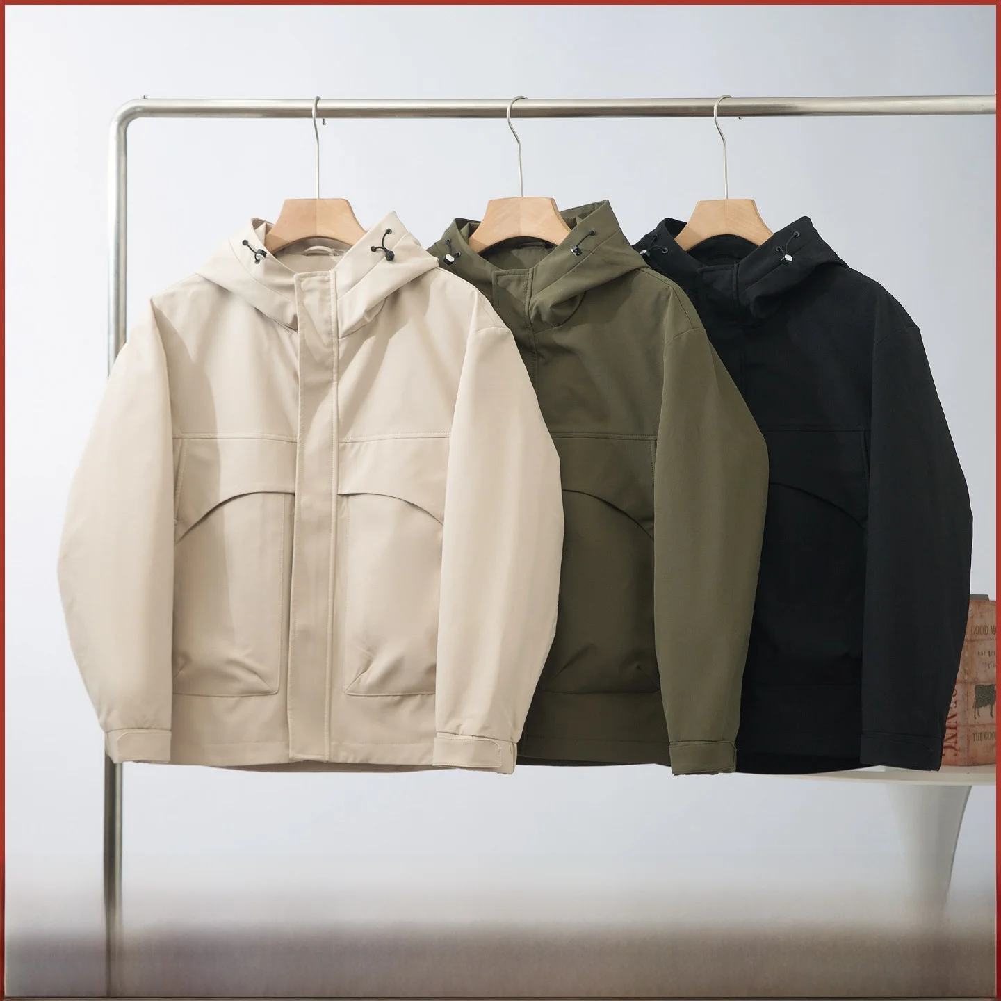 

Роскошное мужское пальто из софтшелла на открытом воздухе с капюшоном, ветрозащитное, водонепроницаемое, магазин 2000, всепогодное молодежное пальто, весенний сезон