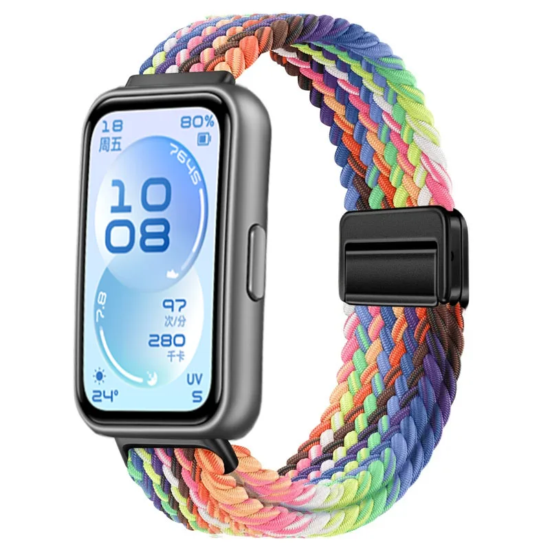 Offizielles geflochtenes Nylon-Schlaufenarmband für Huawei Band 11/11 Pro, Armband mit magnetischer Schnalle für Huawei Band 8/9/10/11/11 Pro – Detail 7