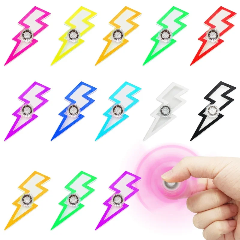 3PCS Creative Gyroscope Lightning Fingertip Gyroscope Puzzle Stress Relief Toy Finger Gyroscope Stress Relief Toy, Party