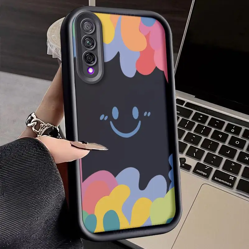 Smiley Face Phone Case For Huawei Y9S Honor 9X Pro P Smart Pro Graffiti All Inclusive Shock-absorbing Silicone Soft Back Cover