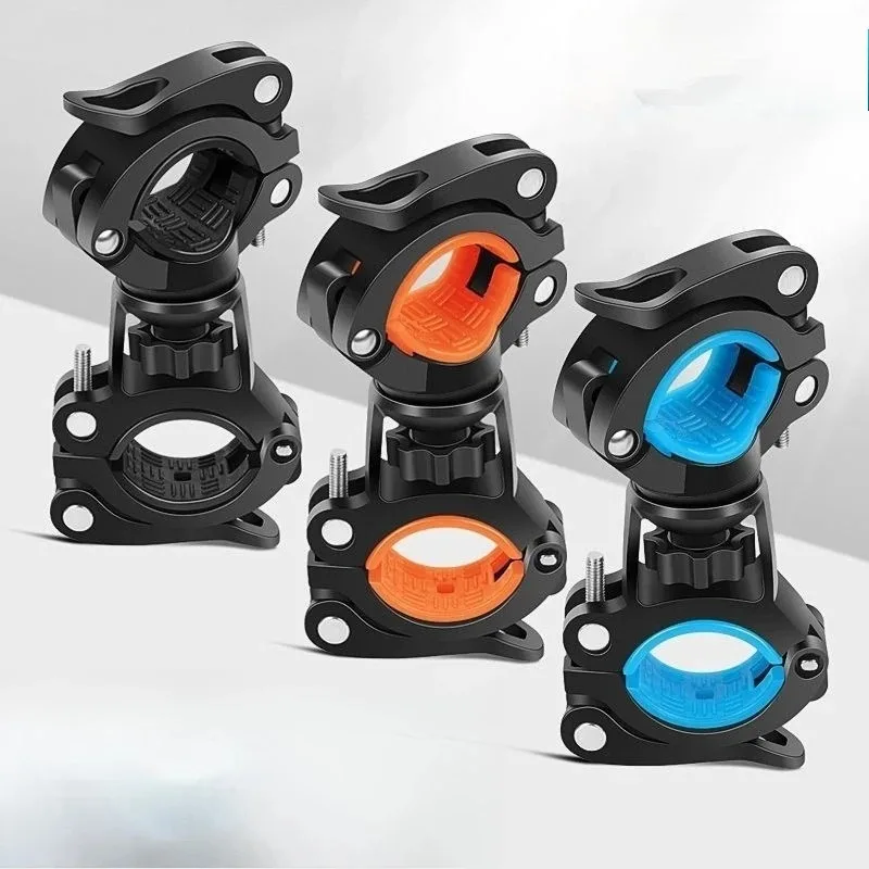 For 360 Degree Bicycle Lamp Holder LED Flashlight Stand Bike Light Bracket Multifunctional Rotatable Cycling  Accessories