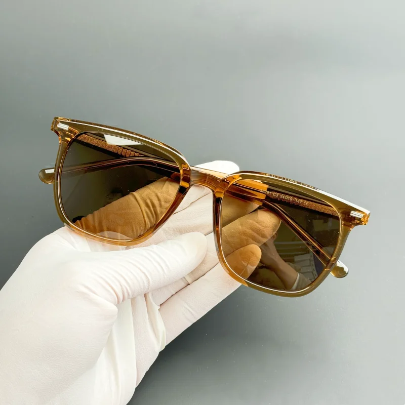 

Retro brown square sunglasses for men and women Outdoor UV Protection UV400 glasses Make prescription sunglasses for shading