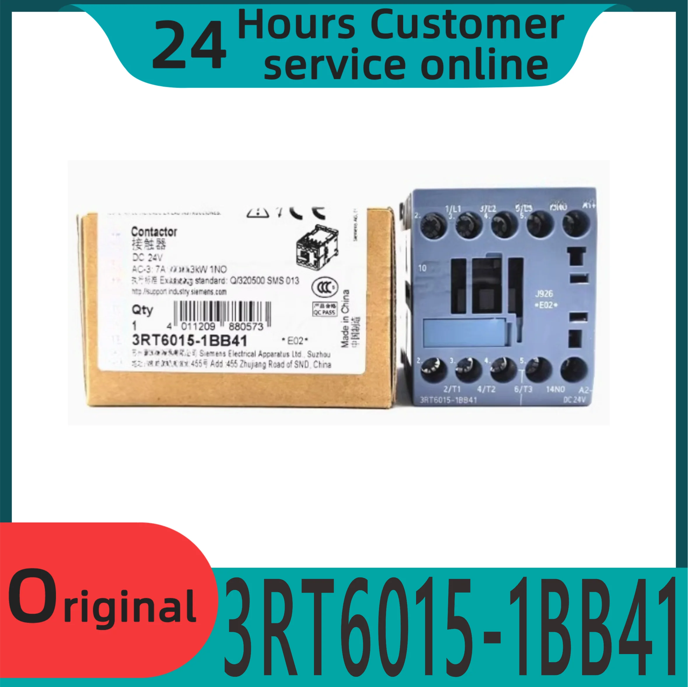 

Новый оригинальный контактор 3RT6015-1BB41 1BB42 DC24V 7A