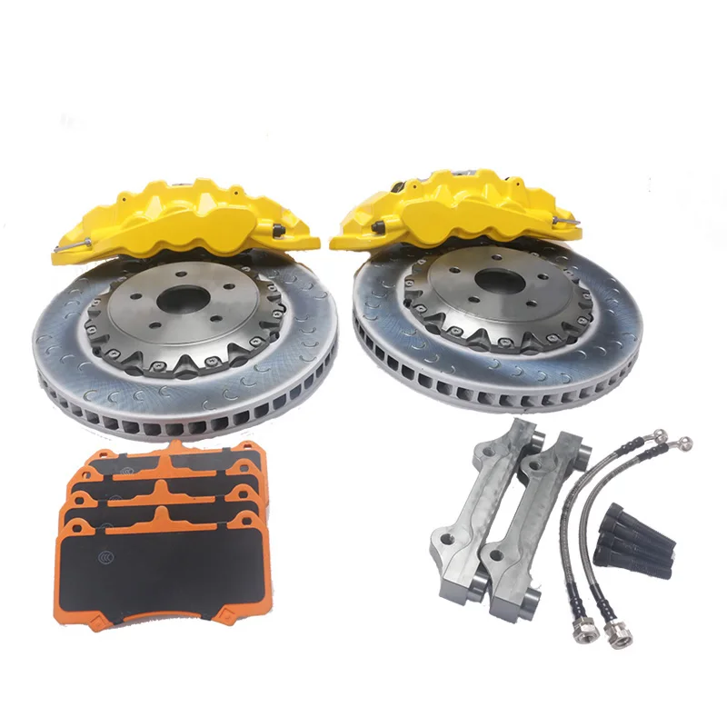 Wholesale 4 Pot Front Brake Calipers Kit with Disc Brake Calipers Adapter Brackets for Camry HILUX FOX Golf JJ1476