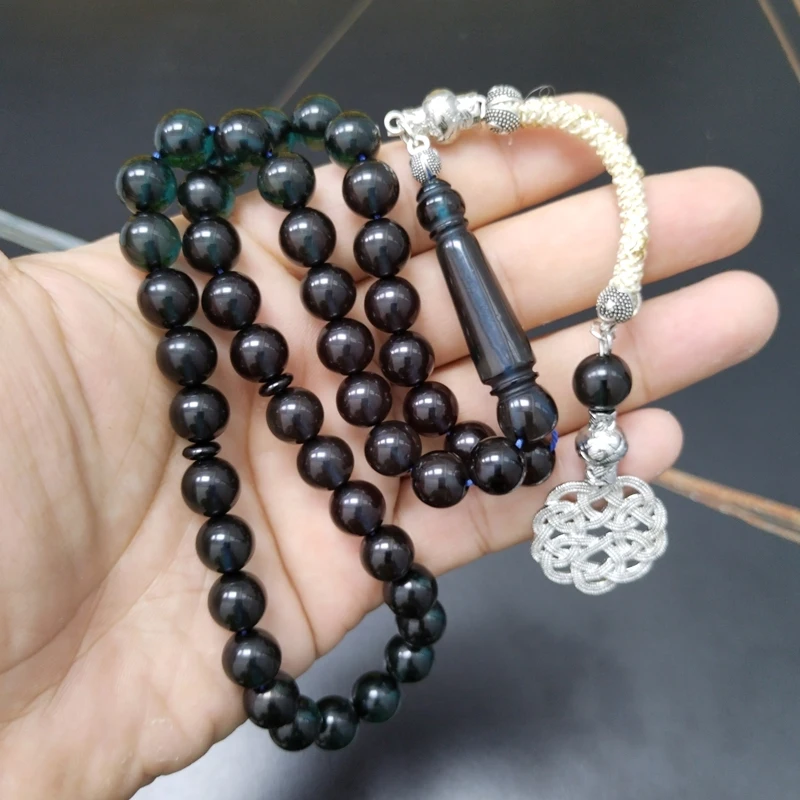 Tasbih dark green resin Muslim prayer beads arabic fashion Accessories turkish jewelry Misbaha Arab Bracelets