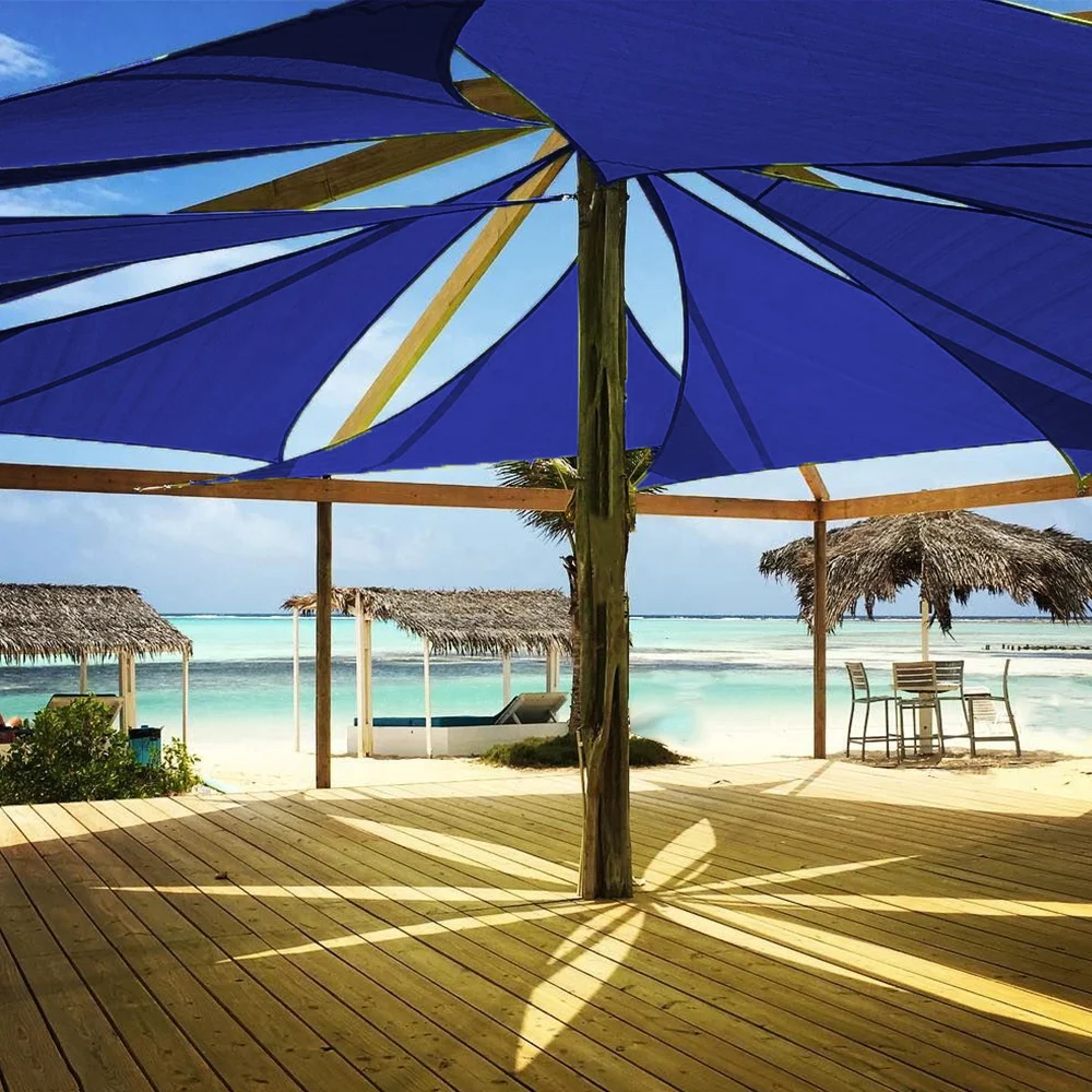 2*2*2 m Customized Waterproof Triangle Residential Shade Shelter Blue Sun Protection Shade Sail Cover