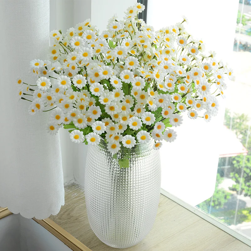 

yellow tv cabinet synthetic Sweet table accessories small flowers for crafts real touch artificial Props High quality Easter