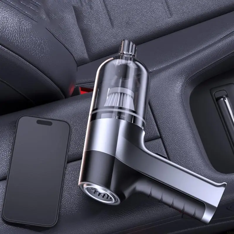 รถเครื่องดูดฝุ่นแบบใช้พลังงานสูงรถยนต์มือถือมือถือที่มีประสิทธิภาพการดูด USB แบบชาร์จได้ N58D