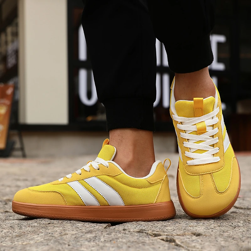 Atmungsaktive Zero-Drop-Wanderschuhe für Herren, modische Freizeitsneaker, rutschfeste Laufschuhe, Trainingsschuhe für die Schule, Unisex – Detail 19