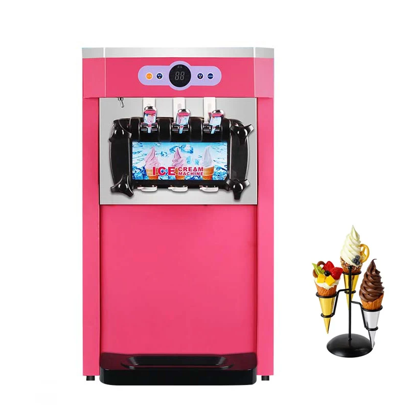 

Commercial Ice Cream Maker Stainless Steel High Power Ice Cream Making Machine Three Colours Yogurt Ice Cream Machine