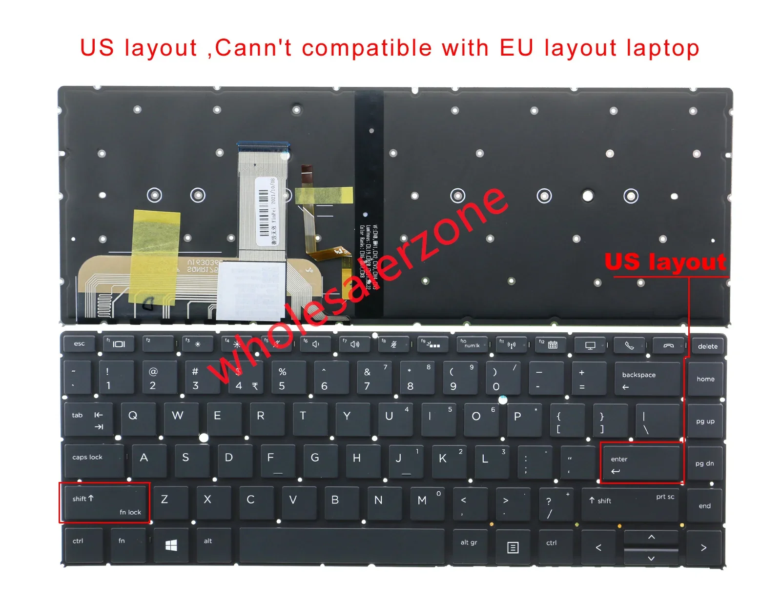 New Backlit Keyboard for HP Elitebook 1040 G4, EliteBook x360 1040 G5,1040 G6 Series laptop US layout