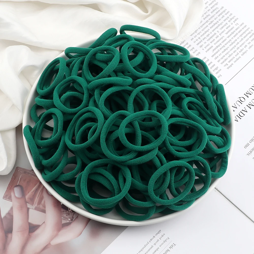 20-200 Teile/satz Gummi Haarband Haarbänder Haar Zubehör Elastische Dehnbare Haargummis Für Frau Mädchen Pferdeschwanz Halter Kopfbedeckungen – Detail 17