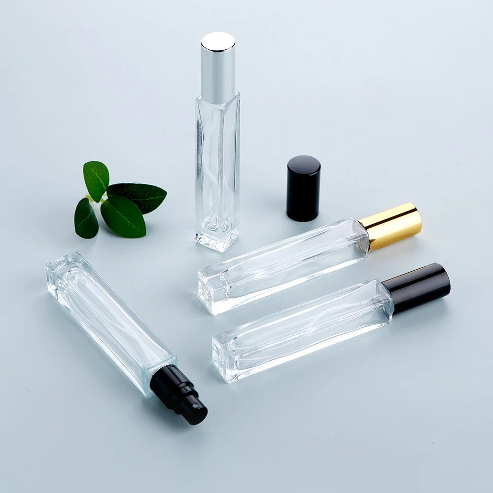 

30/40 Pcs Exquisite Transparent 10ml Thick Glass Perfume Bottles, Press-Type Aluminum Nozzle Fine Mist Spray Bottles, Reusable
