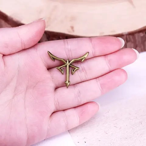 Los Iluminados-logotypmärke Resident Evils 4 emaljnål Vintage metallbrosch tillbehör 10 best sales Pin Resident Evil - №1