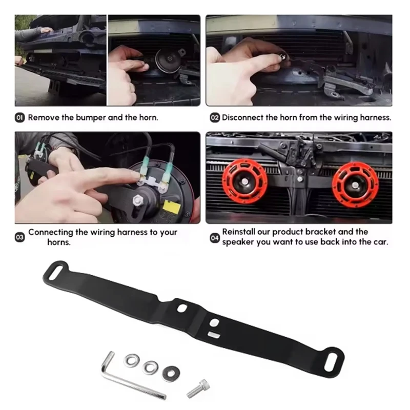 Car Horn Bracket Dual Horns Mounting Backet for 2008-2014 Car Accessories