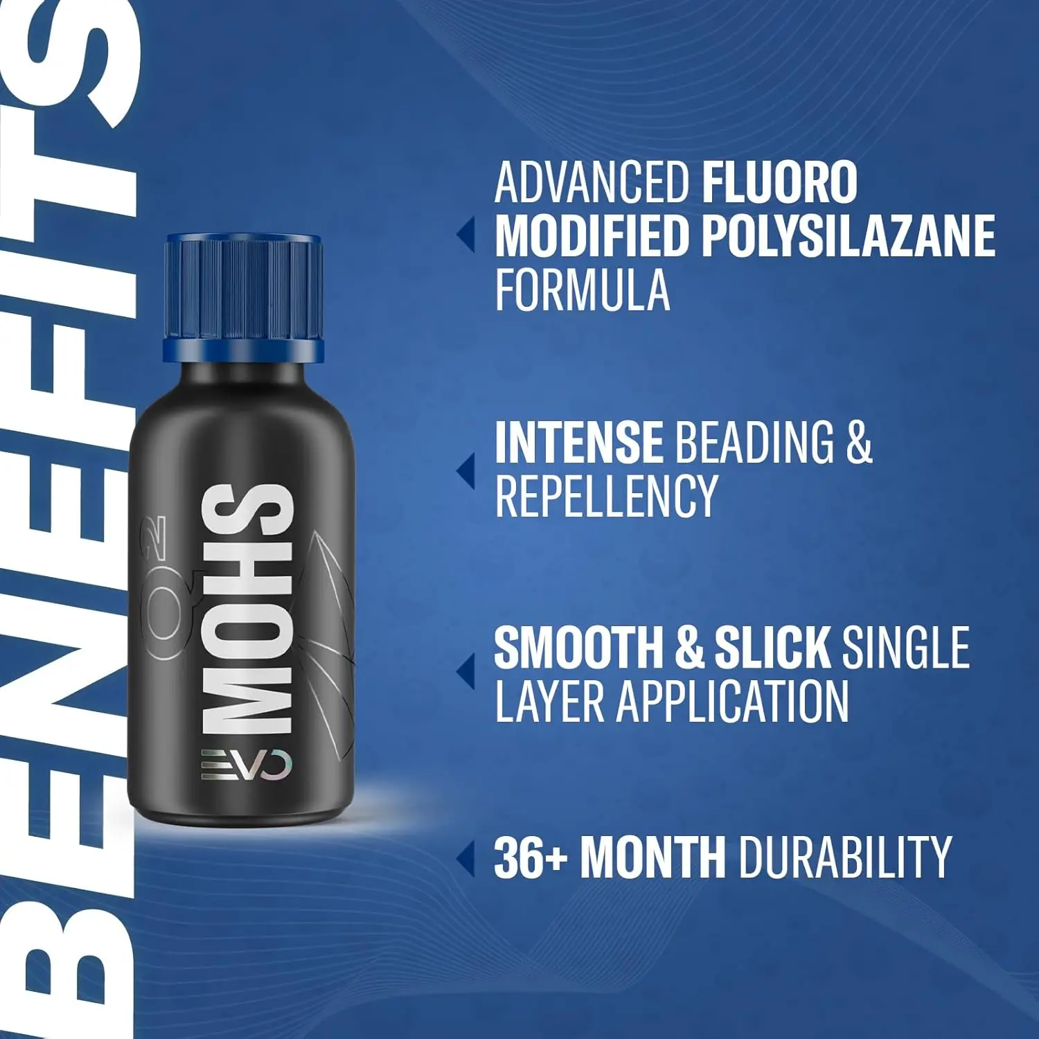 MOHS Ceramic Coating for Cars Deep Gloss 3-Year Protection DIY Paint Coating Kit for Long-Lasting Shine Easy Application