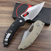 8.5'' New Stone Wash M390 Blade G10 Handle Survival Pocket Folding Knife EDC Camping and Hunting Tools